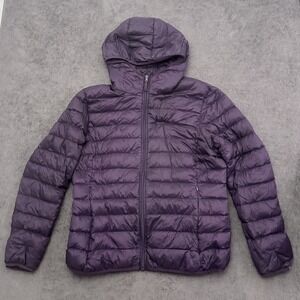 Wantdo Lightweight Puffer Jacket mens  Hooded Full Zip purple size  XL